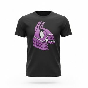 Fortnite Loot Llama T Shirt‎ XXL Black Purple Graphic Tee NWT Epic Games Gamer